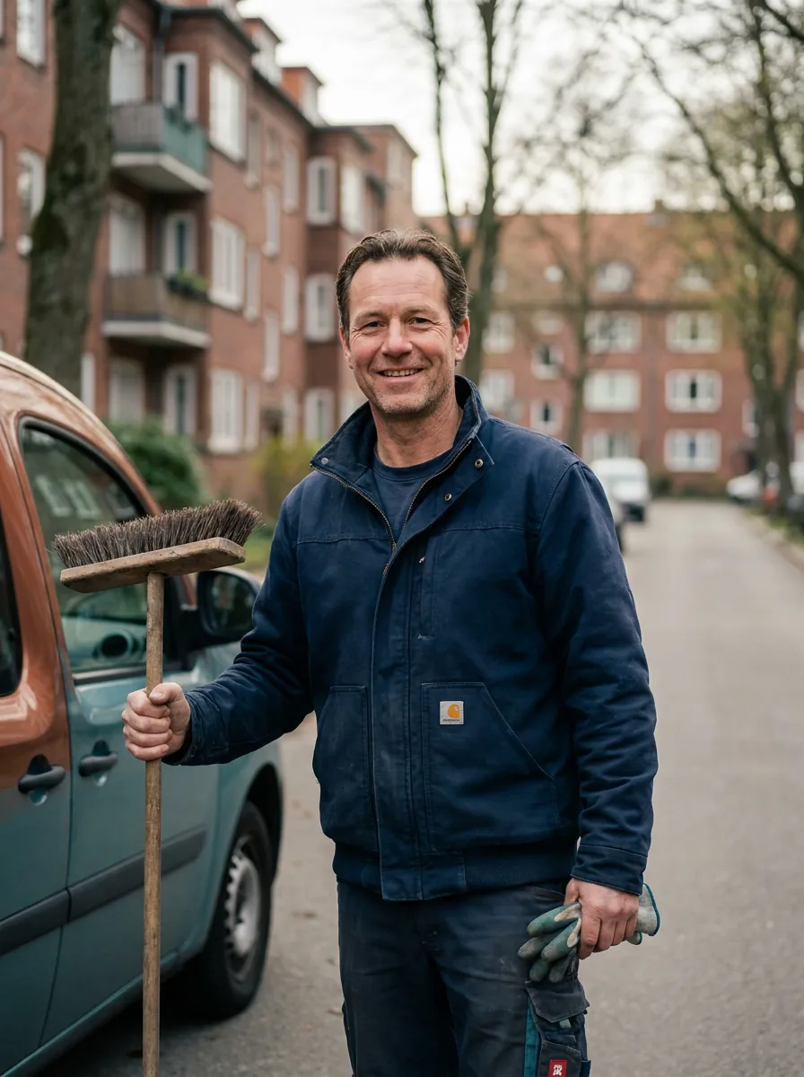Freundlicher Mitarbeiter von Deine Nordhilfe in Hamburg